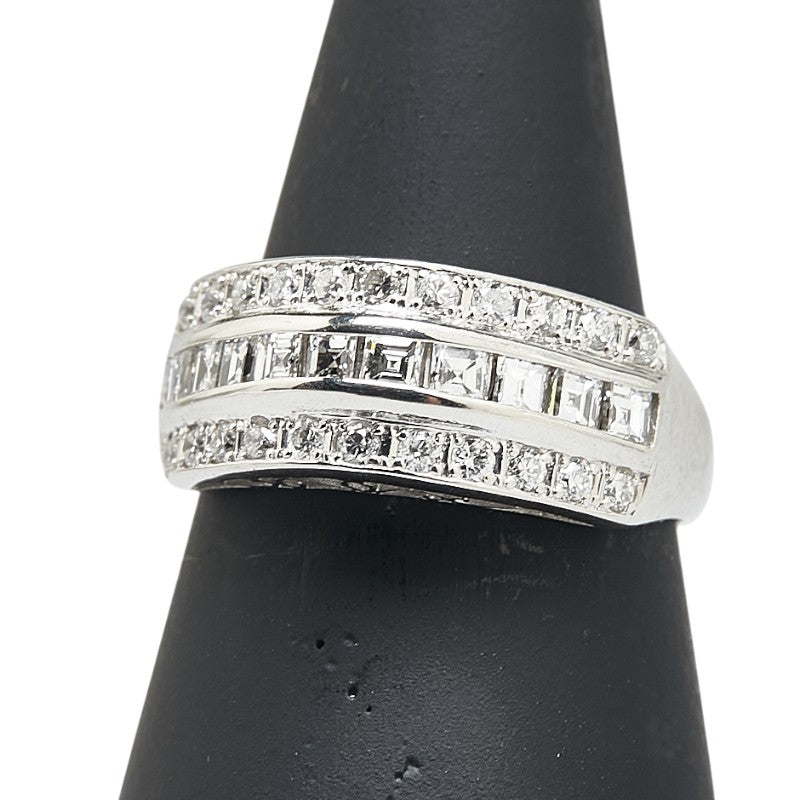 ノーブランド Pt900 プラチナ ダイヤ0.50ct ダイヤ0.31ct リング 指輪 レディース no brand 13号 【中古】