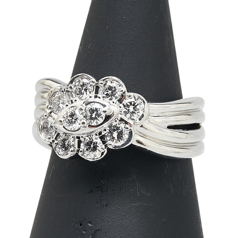 ノーブランド Pt900 プラチナ ダイヤ0.56ct リング 指輪 レディース no brand 9号 【中古】