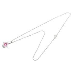 ノーブランド レッド Pt900 プラチナ Pt850 プラチナ ルビー0.77ct ダイヤ0.50ct ペンダントネックレス レディース no brand 【中古】