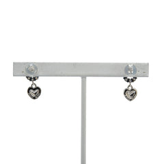 ノーブランド Pt900 プラチナ ダイヤ0.32ct スイング ハート モチーフ スタッドピアス レディース no brand 【中古】