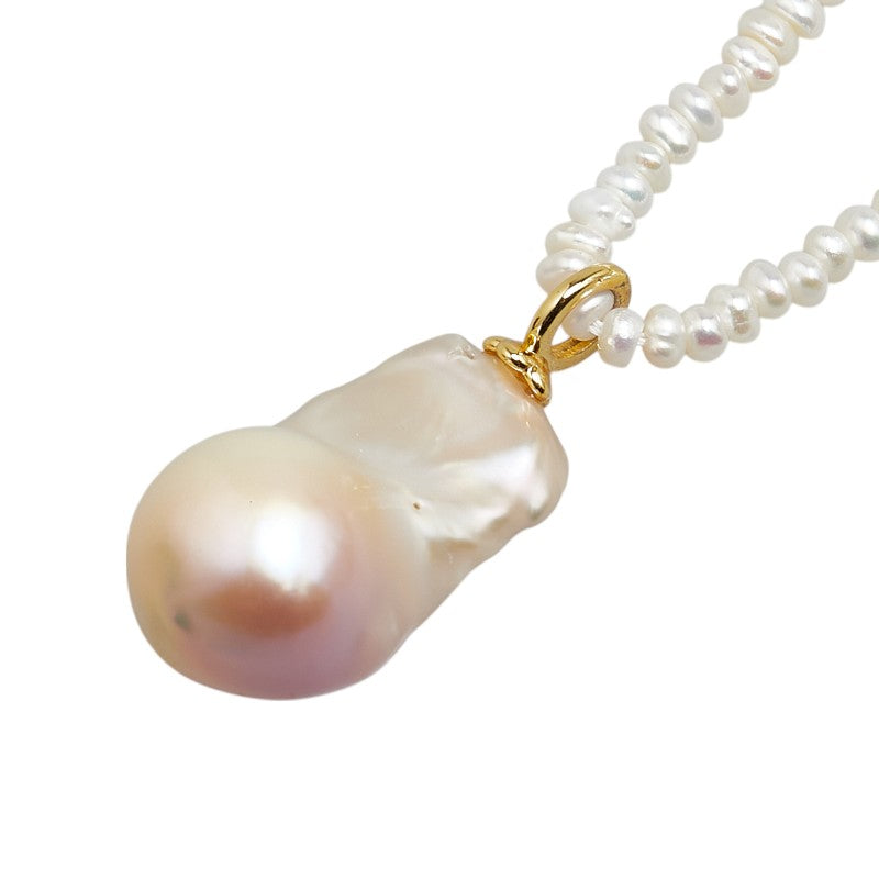 ノーブランド 淡水パール ペンダントネックレス ホワイト SV925 シルバー レディース no brand 【中古】