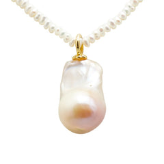 ノーブランド 淡水パール ペンダントネックレス ホワイト SV925 シルバー レディース no brand 【中古】