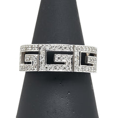 ノーブランド ホワイトゴールド ダイヤ0.45ct Gモチーフ リング 指輪 レディース no brand 17.5号 【中古】