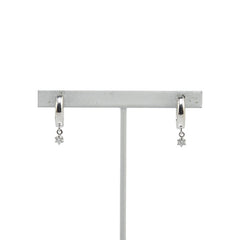 ノーブランド K14WG ホワイトゴールド ダイヤ0.1ct イヤリング レディース no brand 【中古】