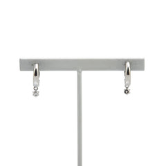 ノーブランド K14WG ホワイトゴールド ダイヤ0.1ct イヤリング レディース no brand 【中古】