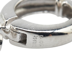 ノーブランド K14WG ホワイトゴールド ダイヤ0.1ct イヤリング レディース no brand 【中古】