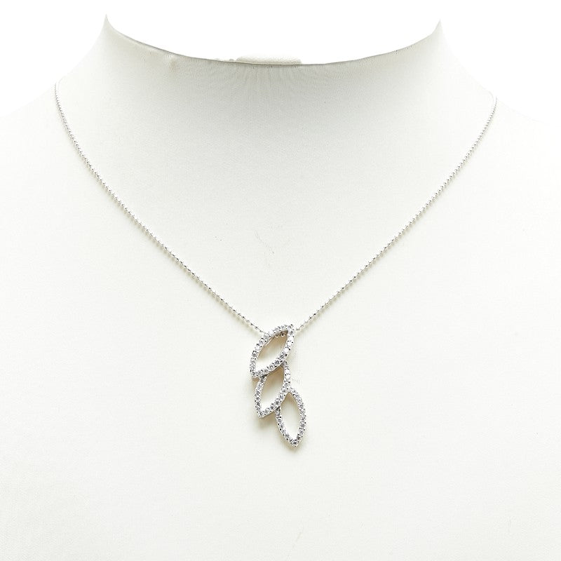 K18WG ホワイトゴールド ダイヤ0.70ct LA Soma ラ ソマ ネックレス レディース 【中古】