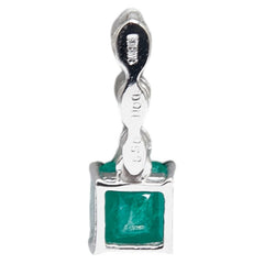 ノーブランド グリーン K18WG ホワイトゴールド エメラルド0.58ct ダイヤ0.11ct ペンダントトップ レディース no brand 【中古】