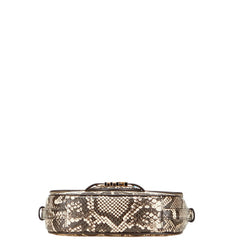 マイケルコース パイソン型押し MKロゴ 斜め掛け ショルダーバッグ 35S4G6RC1Y ブラウン ベージュ レザー レディース Michael Kors 【中古】