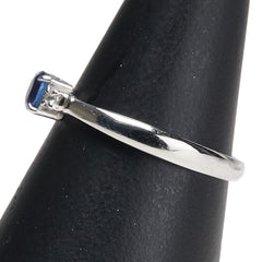 Pt900 プラチナ サファイア0.26ct ダイヤ0.03ct リング 指輪 レディース 11.5号 【中古】