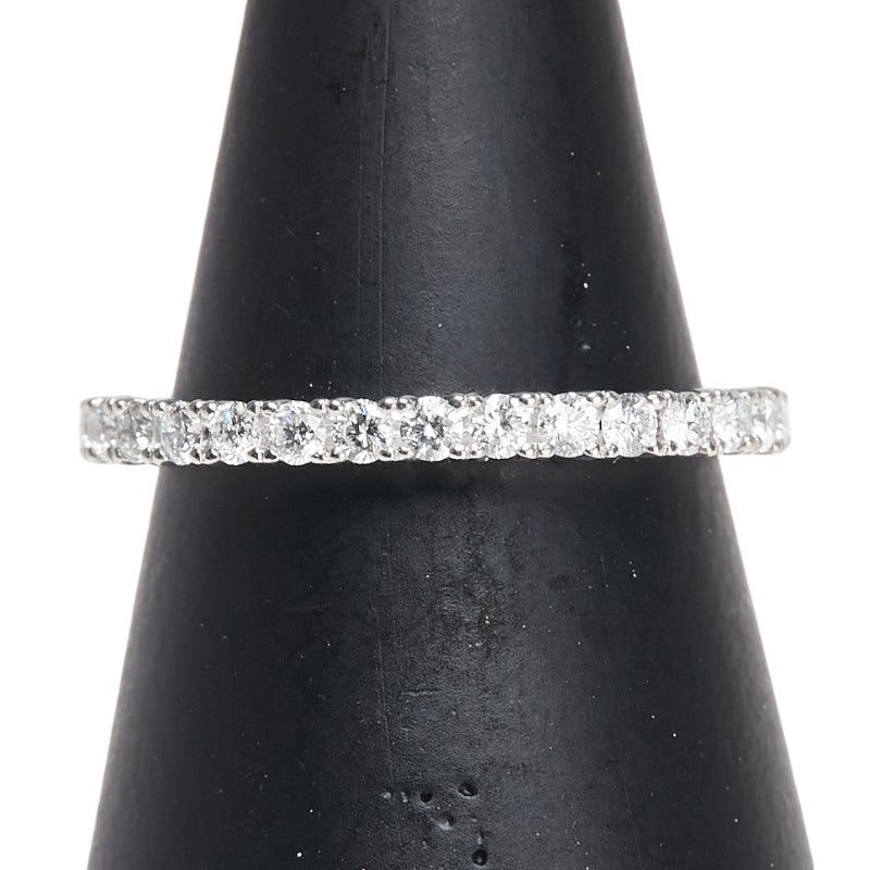 K18WG ホワイトゴールド ダイヤ0.30ct ハーフエタニティ リング 指輪 レディース 9号 【中古】