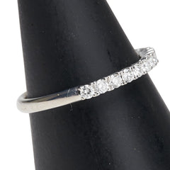 K18WG ホワイトゴールド ダイヤ0.30ct ハーフエタニティ リング 指輪 レディース 9号 【中古】