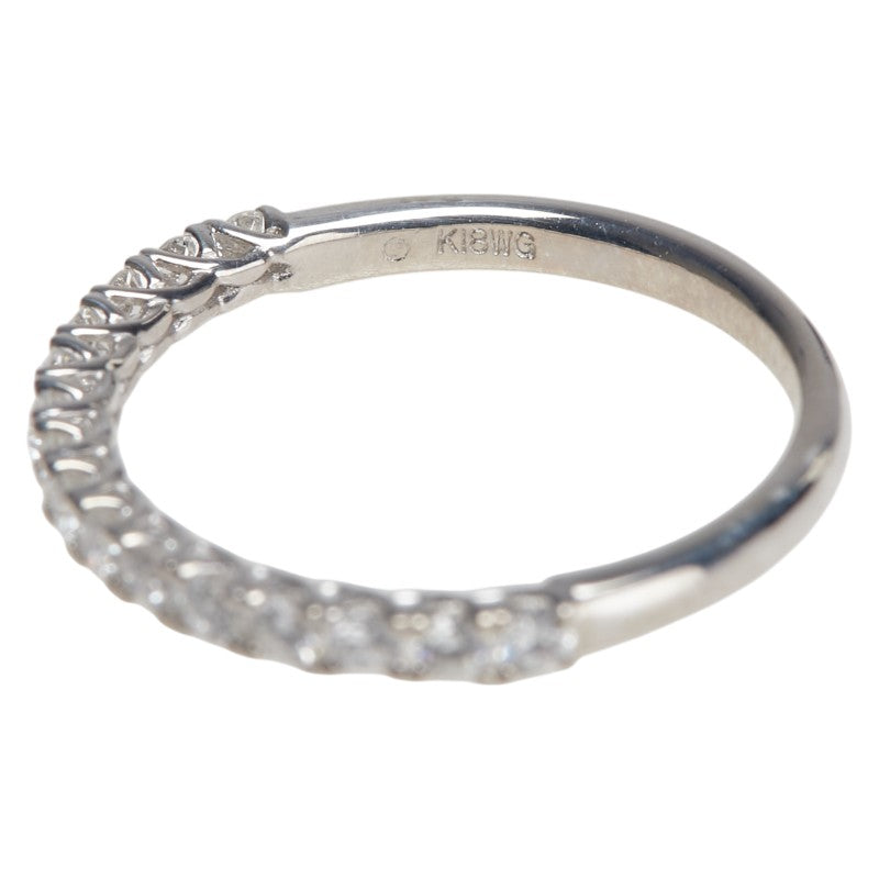 K18WG ホワイトゴールド ダイヤ0.30ct ハーフエタニティ リング 指輪 レディース 9号 【中古】