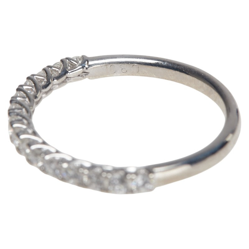 K18WG ホワイトゴールド ダイヤ0.30ct ハーフエタニティ リング 指輪 レディース 9号 【中古】