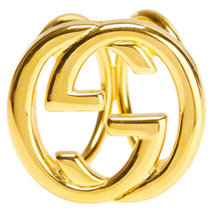 グッチ インターロッキングG スカーフリング ゴールド メッキ レディース GUCCI 【中古】