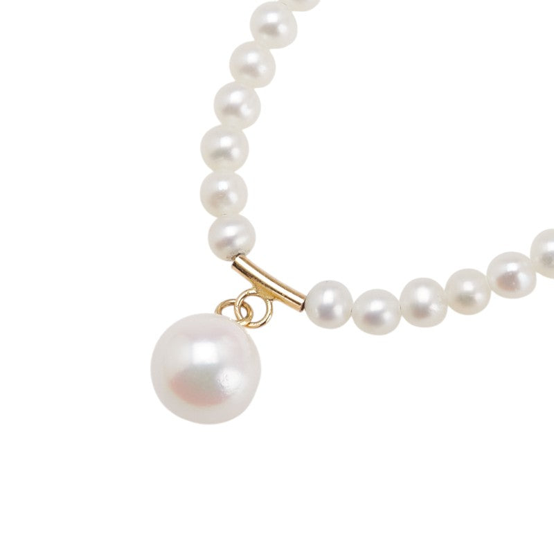 ノーブランド K18YG イエローゴールド パール ネックレス レディース no brand 【中古】