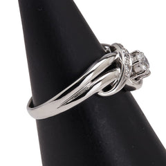 ノーブランド Pt850 プラチナ ダイヤ0.31ct ダイヤ0.04ct リング 指輪 レディース no brand 11号 【中古】