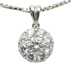 ノーブランド Pt900 プラチナ Pt850 プラチナ ダイヤ0.70ct ベネチアンチェーン ペンダントネックレス レディース no brand 【中古】