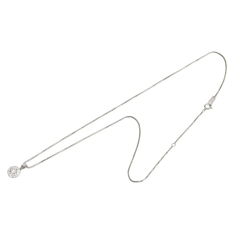 ノーブランド Pt900 プラチナ Pt850 プラチナ ダイヤ0.70ct ベネチアンチェーン ペンダントネックレス レディース no brand 【中古】