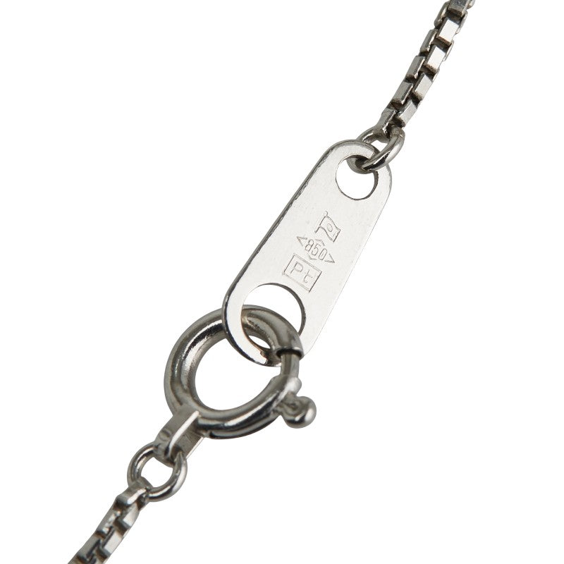 ノーブランド Pt900 プラチナ Pt850 プラチナ ダイヤ0.70ct ベネチアンチェーン ペンダントネックレス レディース no brand 【中古】