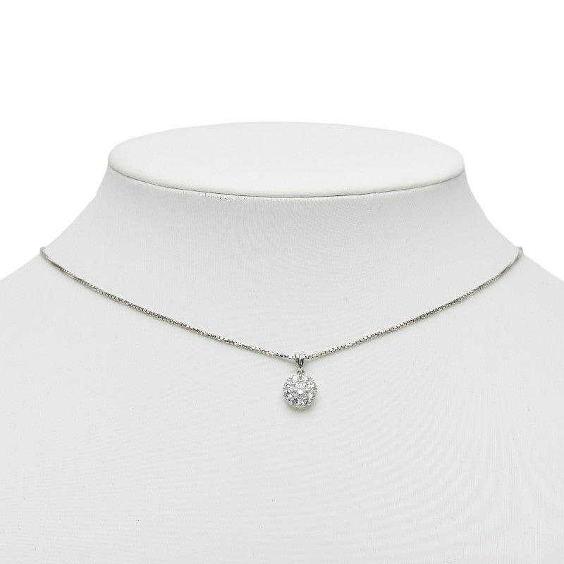 ノーブランド Pt900 プラチナ Pt850 プラチナ ダイヤ0.70ct ベネチアンチェーン ペンダントネックレス レディース no brand 【中古】