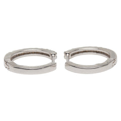 ノーブランド K18WG ホワイトゴールド ダイヤ0.3ct フープピアス レディース no brand 【中古】