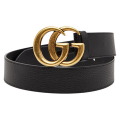 グッチ GGマーモント ベルト サイズ：80 32 406831 ブラック レザー レディース GUCCI 【中古】