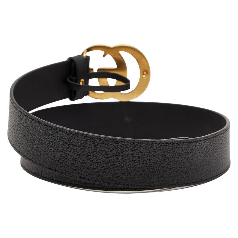 グッチ GGマーモント ベルト サイズ：80 32 406831 ブラック レザー レディース GUCCI 【中古】