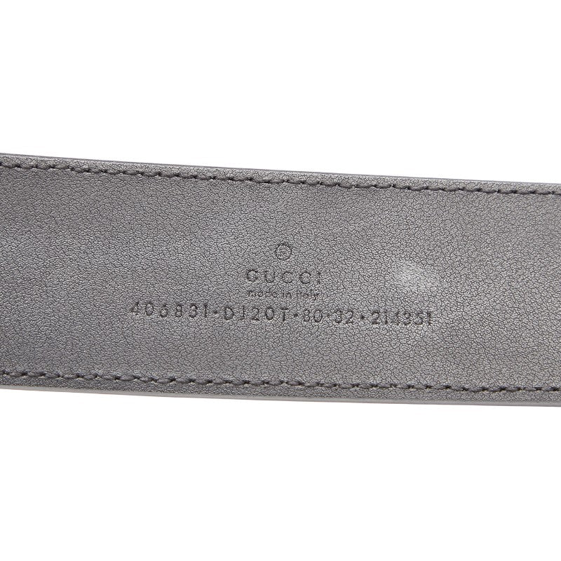 グッチ GGマーモント ベルト サイズ：80 32 406831 ブラック レザー レディース GUCCI 【中古】