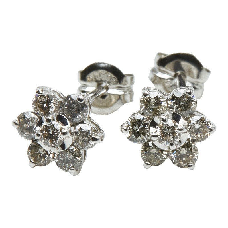 ノーブランド Pt900 プラチナ ダイヤ0.38ct スタッドピアス レディース no brand 【中古】