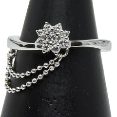 ヨンドシー K18WG ホワイトゴールド ダイヤ リング 指輪 レディース 4℃ 8.5号 【中古】