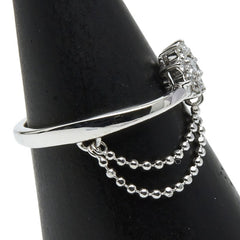 ヨンドシー K18WG ホワイトゴールド ダイヤ リング 指輪 レディース 4℃ 8.5号 【中古】