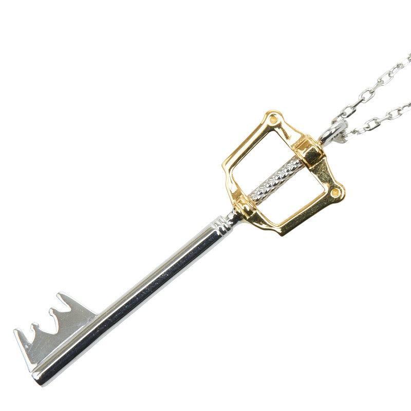 ディズニー キングダムハーツ キーブレード ペンダントネックレス K18WG ホワイトゴールド K18 ゴールド レディース Disney 【中古】