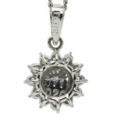 ノーブランド Pt900 プラチナ Pt850 プラチナ ダイヤ0.71ct ダイヤ0.20ct ペンダントネックレス レディース no brand 【中古】