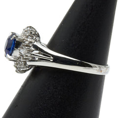 ノーブランド Pt900 プラチナ サファイア0.96ct ダイヤ0.20ct リング 指輪 レディース no brand 11号 【中古】