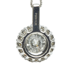 ノーブランド Pt900 プラチナ Pt850 プラチナ ダイヤ1.138ct ダイヤ0.28ct ネックレス レディース no brand 【中古】