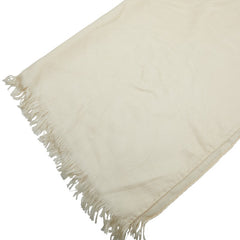 エルメス ニュー リブリス ストール アイボリー カシミヤ シルク レディース HERMES 【中古】