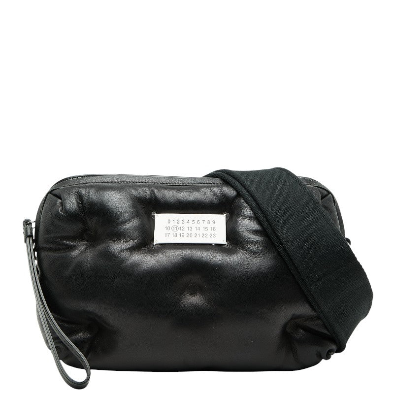 マルタンマルジェラ メゾンマルジェラ グラムスラム 斜め掛け ショルダーバッグ ブラック レザー レディース MARTIN MARGIELA 【中古】
