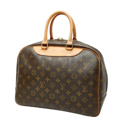 ルイ ヴィトン モノグラム ドーヴィル ハンドバッグ M47270 ブラウン PVC レザー レディース LOUIS VUITTON 【中古】