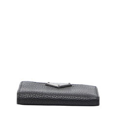 プラダ 三角ロゴプレート 二つ折り財布 2ML049 ブラック レザー レディース PRADA 【中古】
