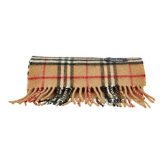 バーバリー ノバチェック マフラー ベージュ マルチカラー ウール レディース BURBERRY 【中古】
