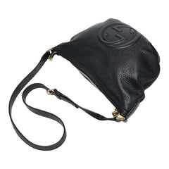 グッチ ソーホー インターロッキングG ショルダーバッグ 308361 ブラック レザー レディース GUCCI 【中古】