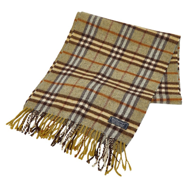 バーバリー ノバチェック マフラー マルチカラー カシミヤ レディース BURBERRY 【中古】