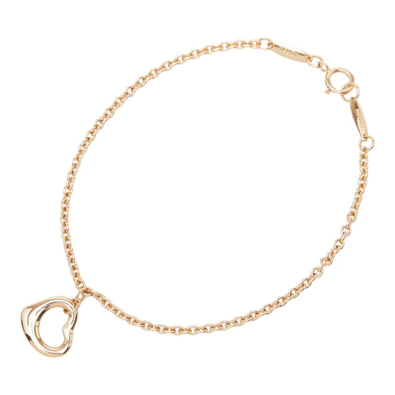 ティファニー K18PG ピンクゴールド オープンハート ブレスレット レディース TIFFANY&Co. 【中古】