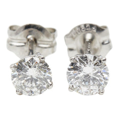 Pt900 プラチナ ダイヤ0.38ct スタッドピアス ピアス レディース 【中古】