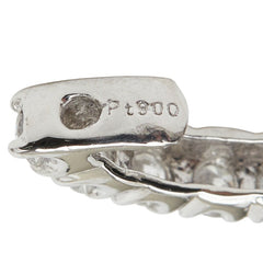 Pt900 プラチナ ダイヤ1.00ct フルエタニティピアス ピアス レディース 【中古】