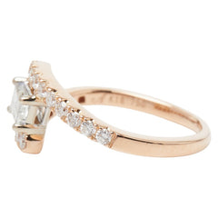 K18PG ピンクゴールド ダイヤ0.405ct ダイヤ0.4ct リング 指輪 レディース 12号 【中古】