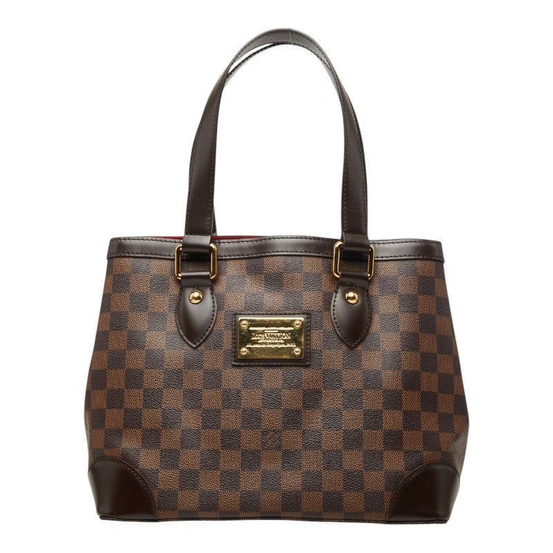 ルイ ヴィトン ダミエ ハムステッドPM トートバッグ ハンドバッグ N51205 ブラウン PVC レザー レディース LOUIS VUITTON 【中古】