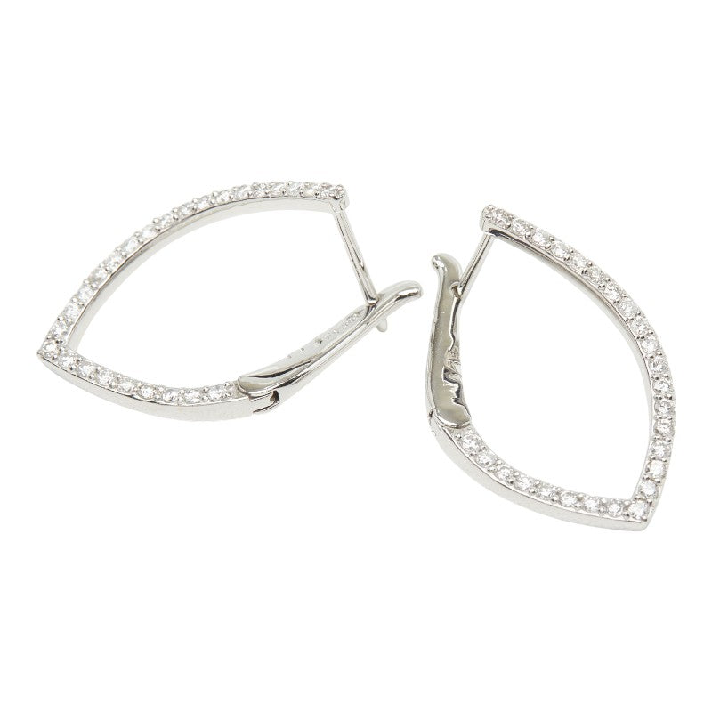 Pt950 プラチナ ダイヤ0.66ct フープピアス ピアス レディース 【中古】
