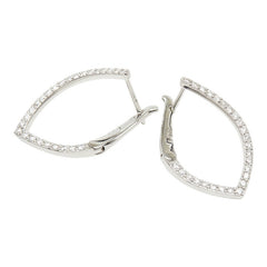 Pt950 プラチナ ダイヤ0.66ct フープピアス ピアス レディース 【中古】